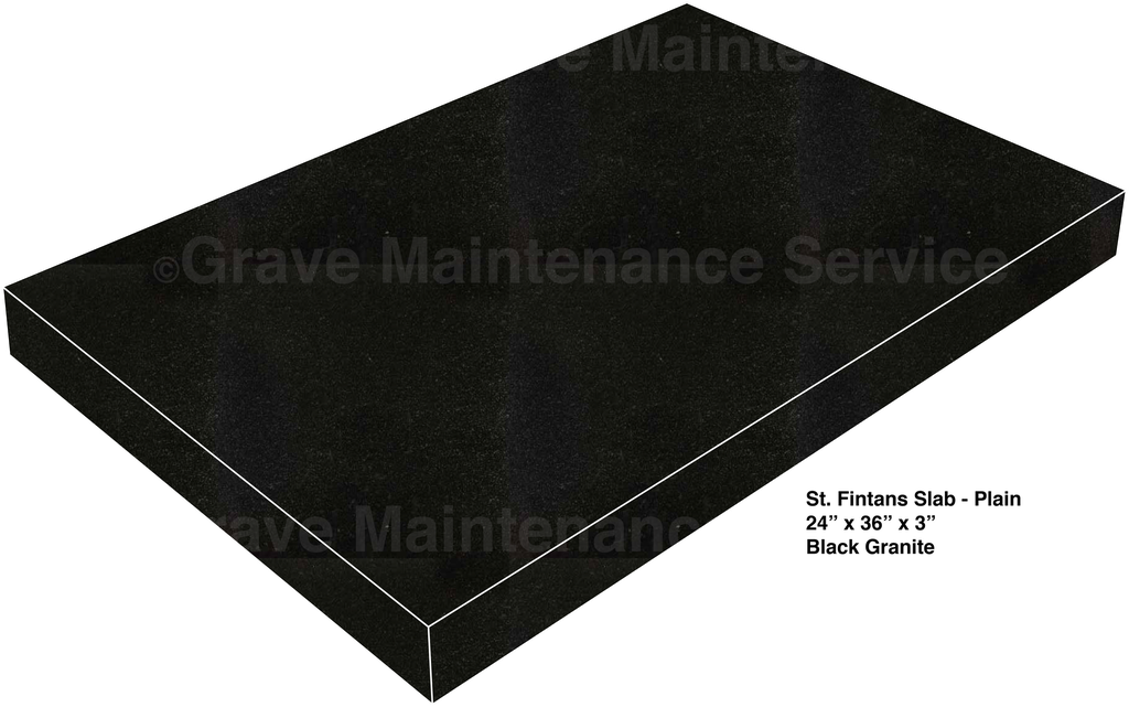 [Sutton P] St. Fintans Lawn Slab - Plain (Premium Black)
