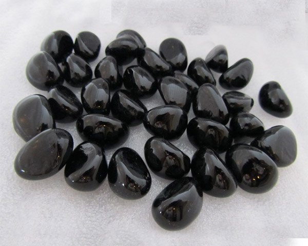 Black Glass Gems - 15-28mm 25kg Bag