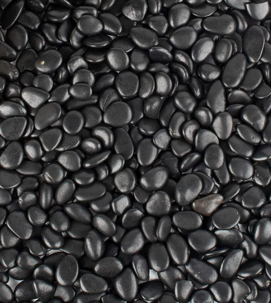 Polished black pebbles 20-30mm 20kg