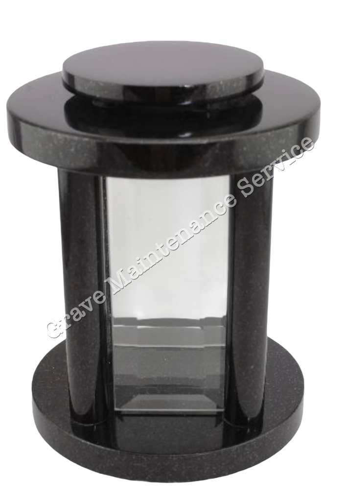 GMS-L20 - Round Granite Lantern 7"