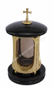 GMS-L13 Granite Lantern - GOLD CROSS (Premium Black)