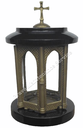 GMS-L18 Granite Lantern - GOLD CROSS (Premium Black)