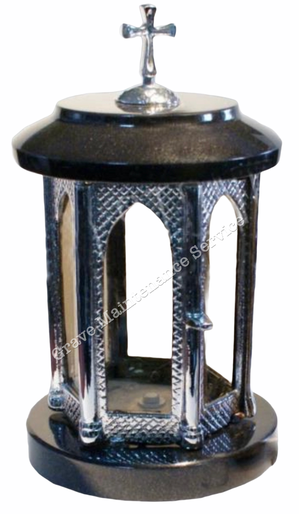 GMS-L19 Granite Lantern - SILVER CROSS