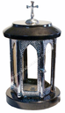 GMS-L19 Granite Lantern - SILVER CROSS (Premium Black)