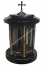 GMS-L16 Granite Lantern - BRONZE CROSS (Premium Black)