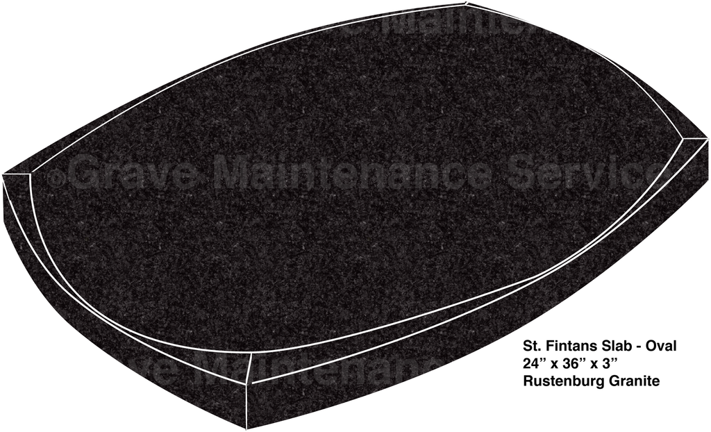 St. Fintans Lawn Slab - Oval