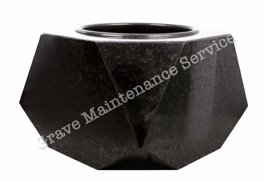 PS-B04 - Granite Vase Diamond Bowl 20cm