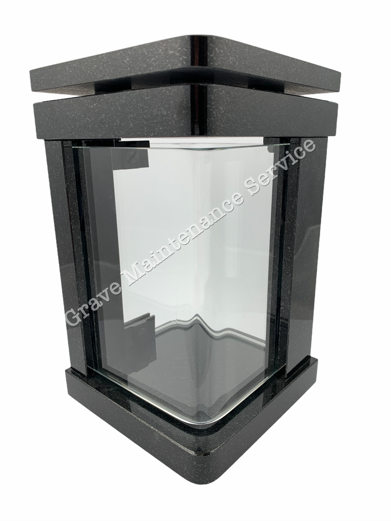 GMS-L10 - Square Granite Lantern With Round Edges