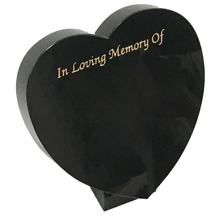 Heart Plaque 300 x 300 x 30mm (India Grey (Sadalahari Grey))