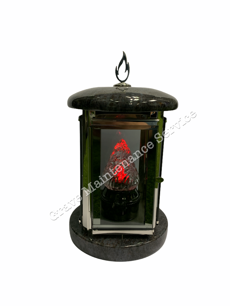 GMS-L31 Granite Lantern - SILVER FLAME